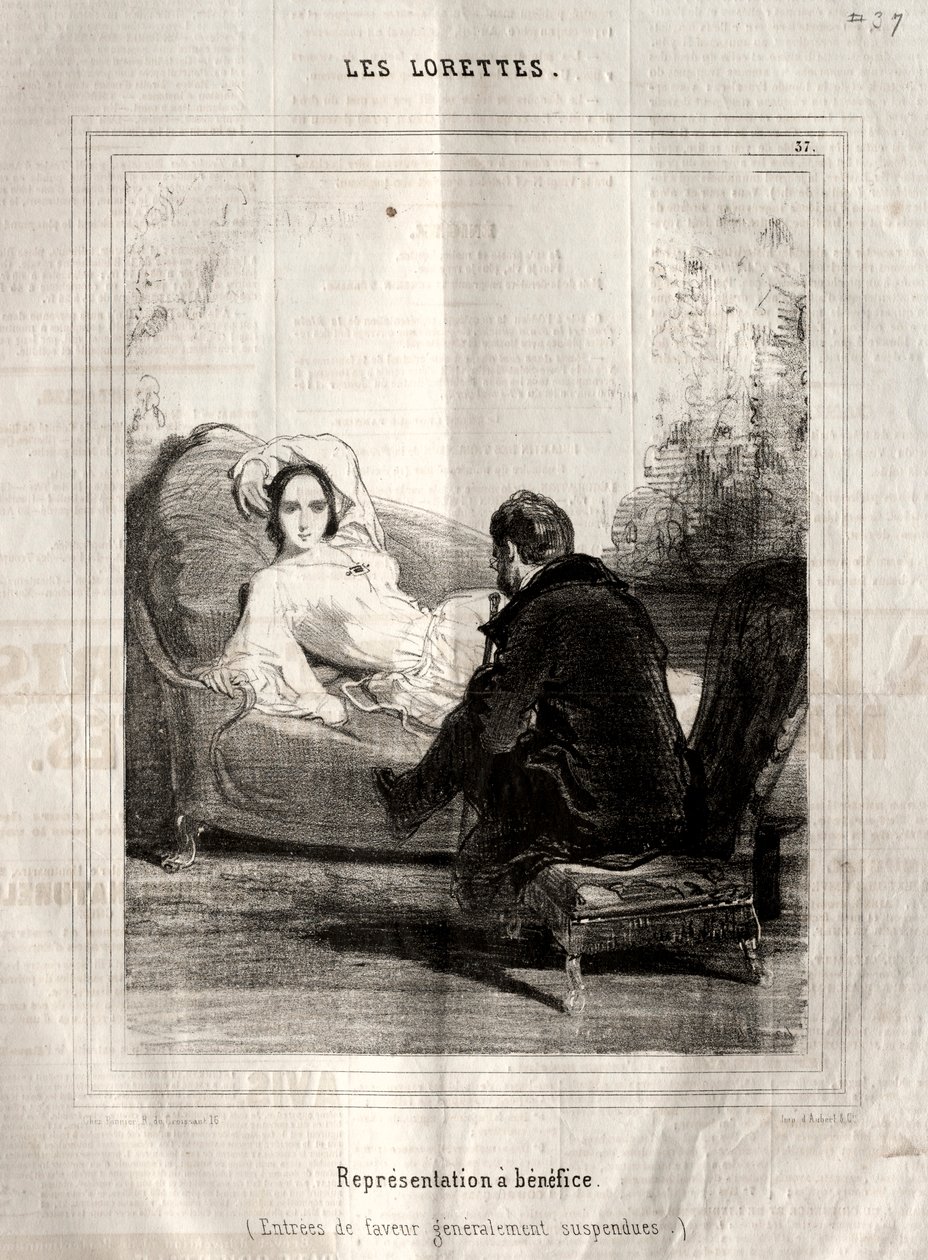 The Lorettes, 1842. av Paul Gavarni