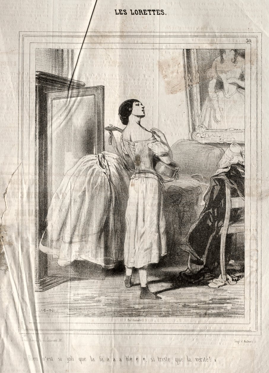 The Lorettes, 1842. av Paul Gavarni
