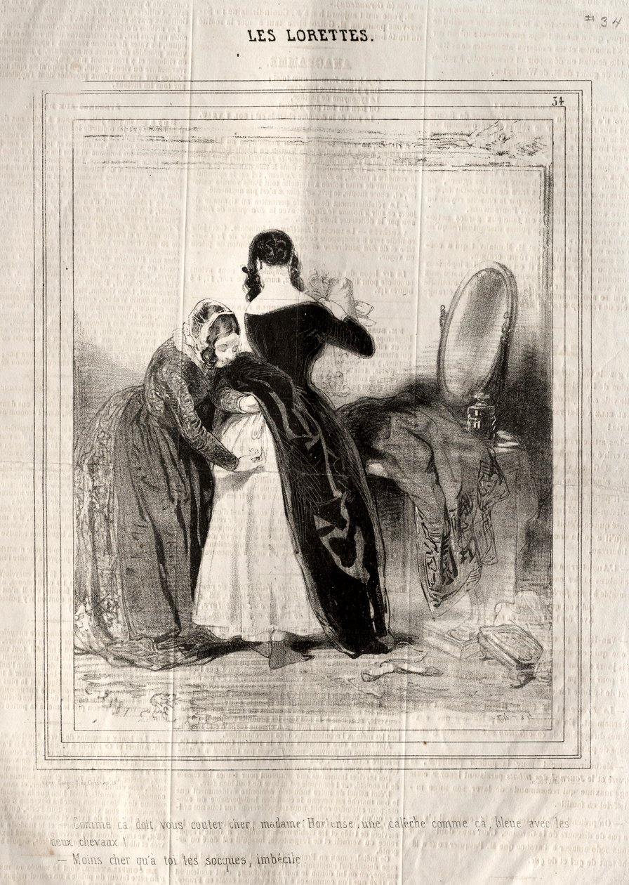 The Lorettes, 1842. av Paul Gavarni