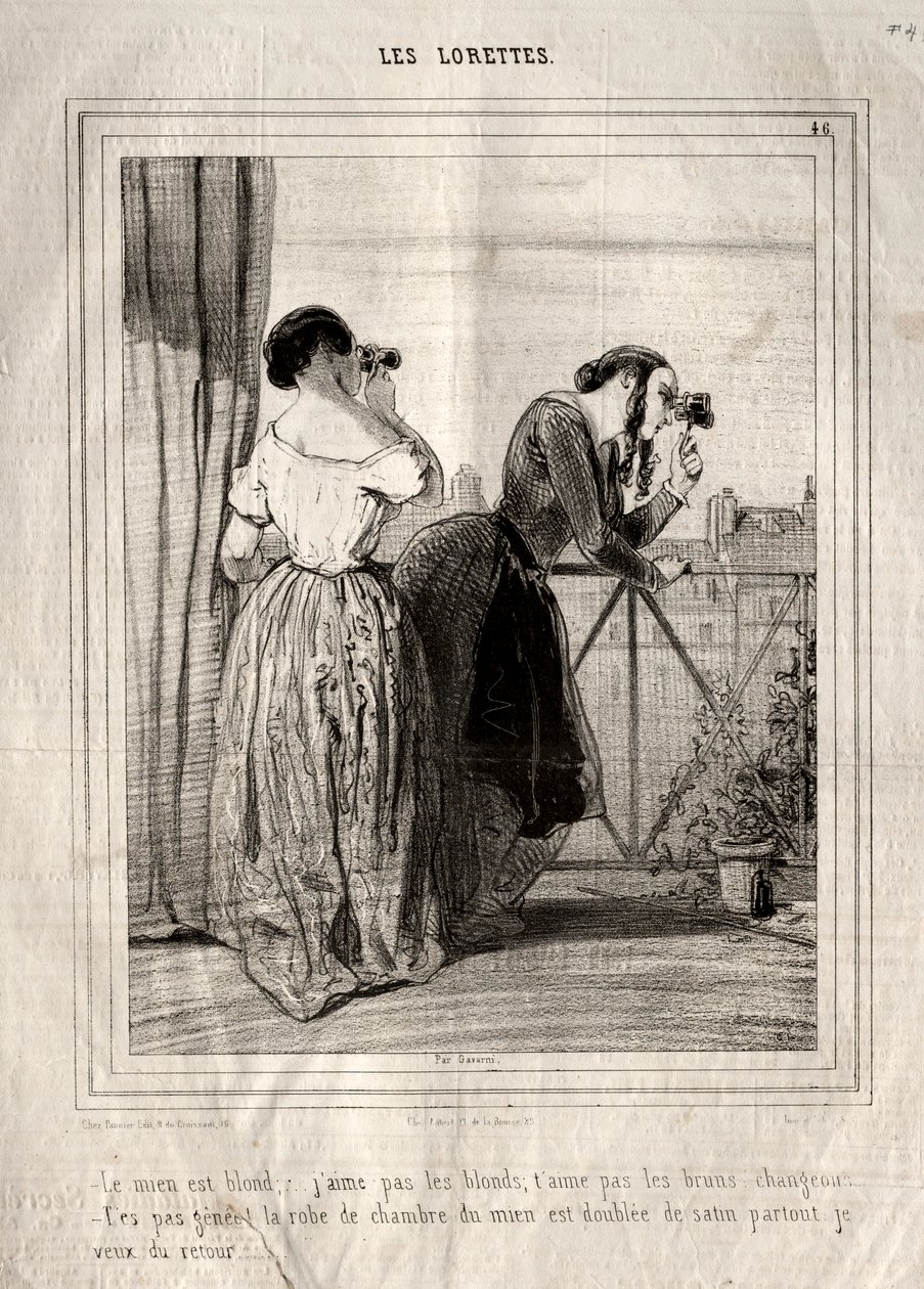The Lorettes, 1842. av Paul Gavarni