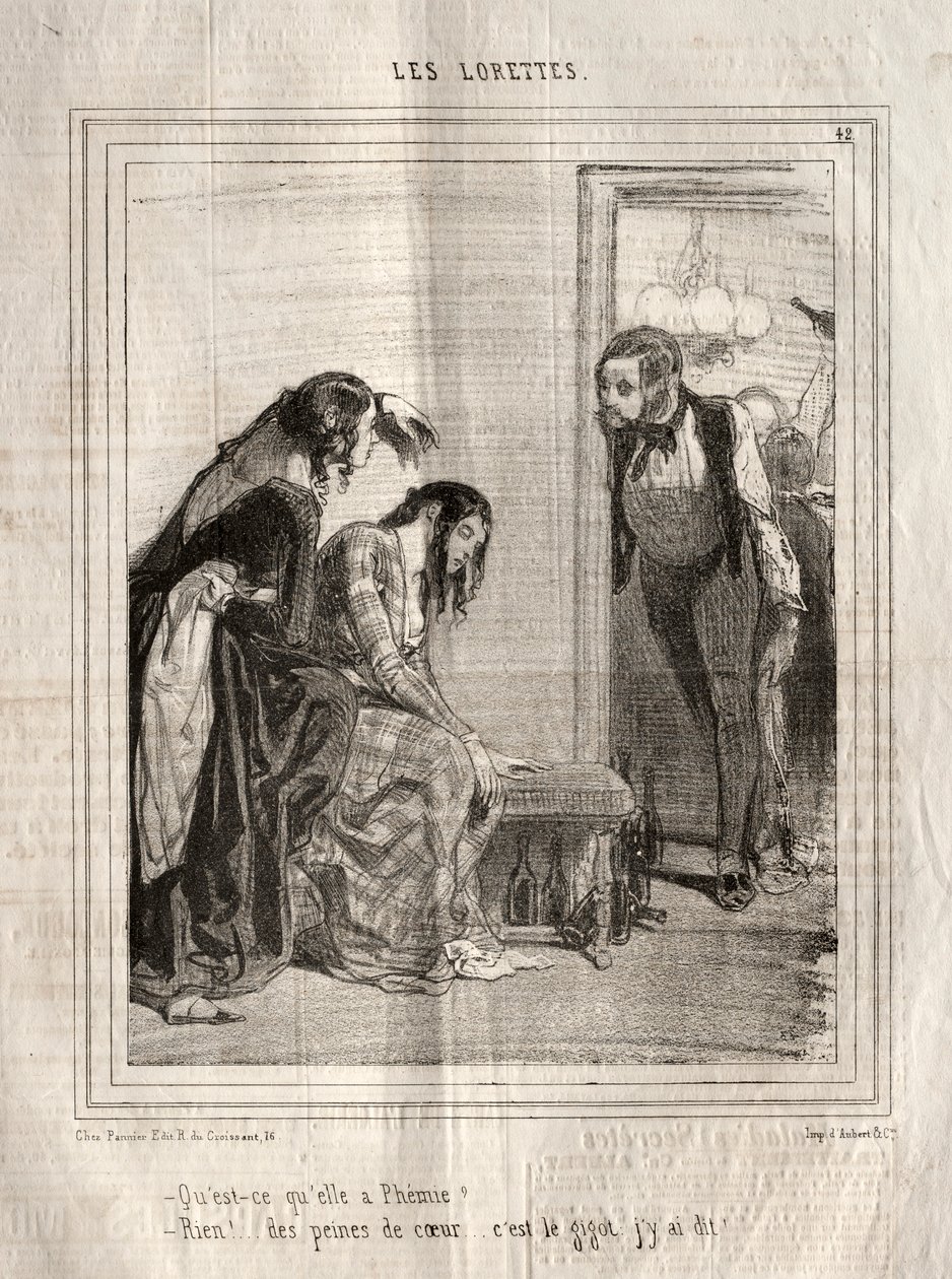 The Lorettes, 1842. av Paul Gavarni