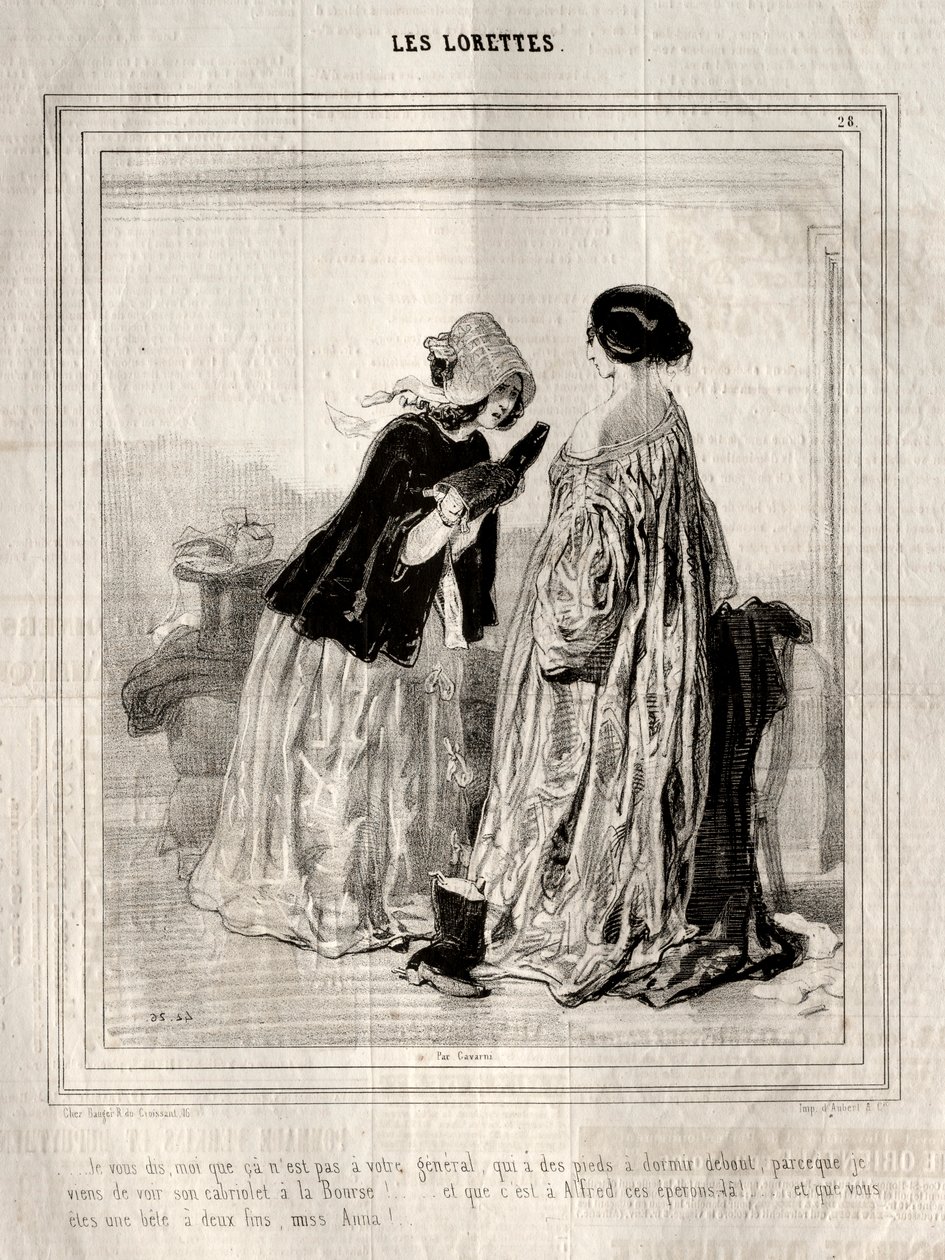 The Lorettes, 1842. av Paul Gavarni