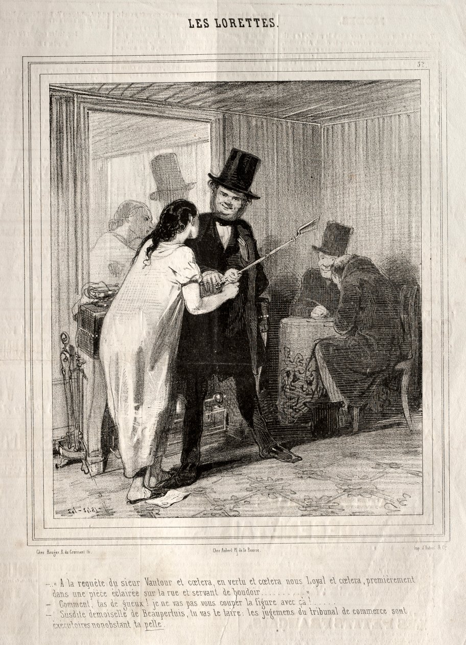 The Lorettes, 1842. av Paul Gavarni