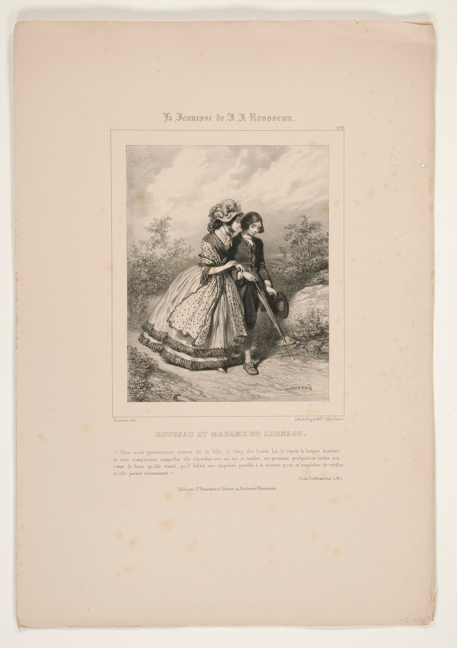 ROUSSEAU OG MADAME DE LARNAGE. av Paul Gavarni
