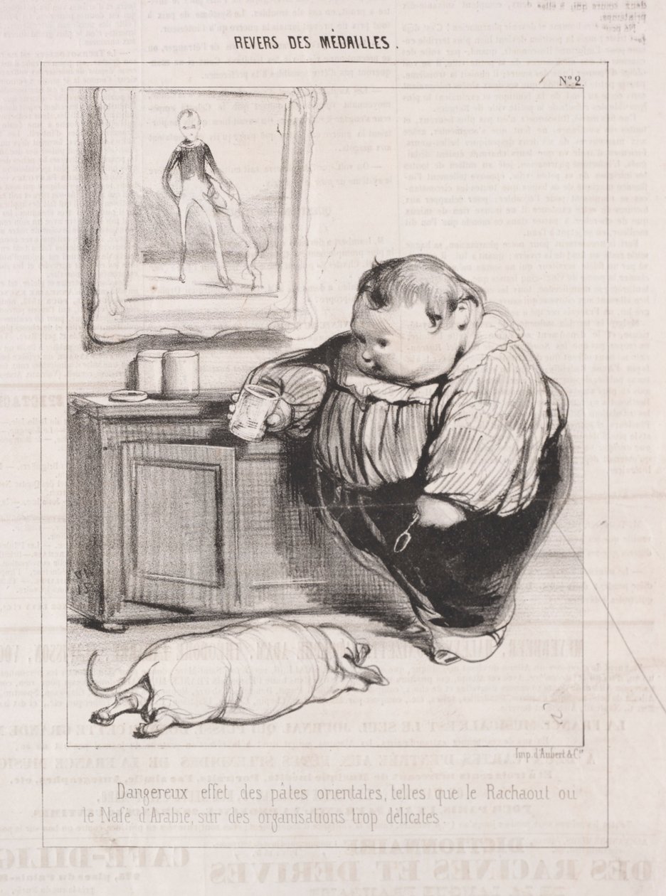 Baksiden av medaljer, 1842. av Paul Gavarni