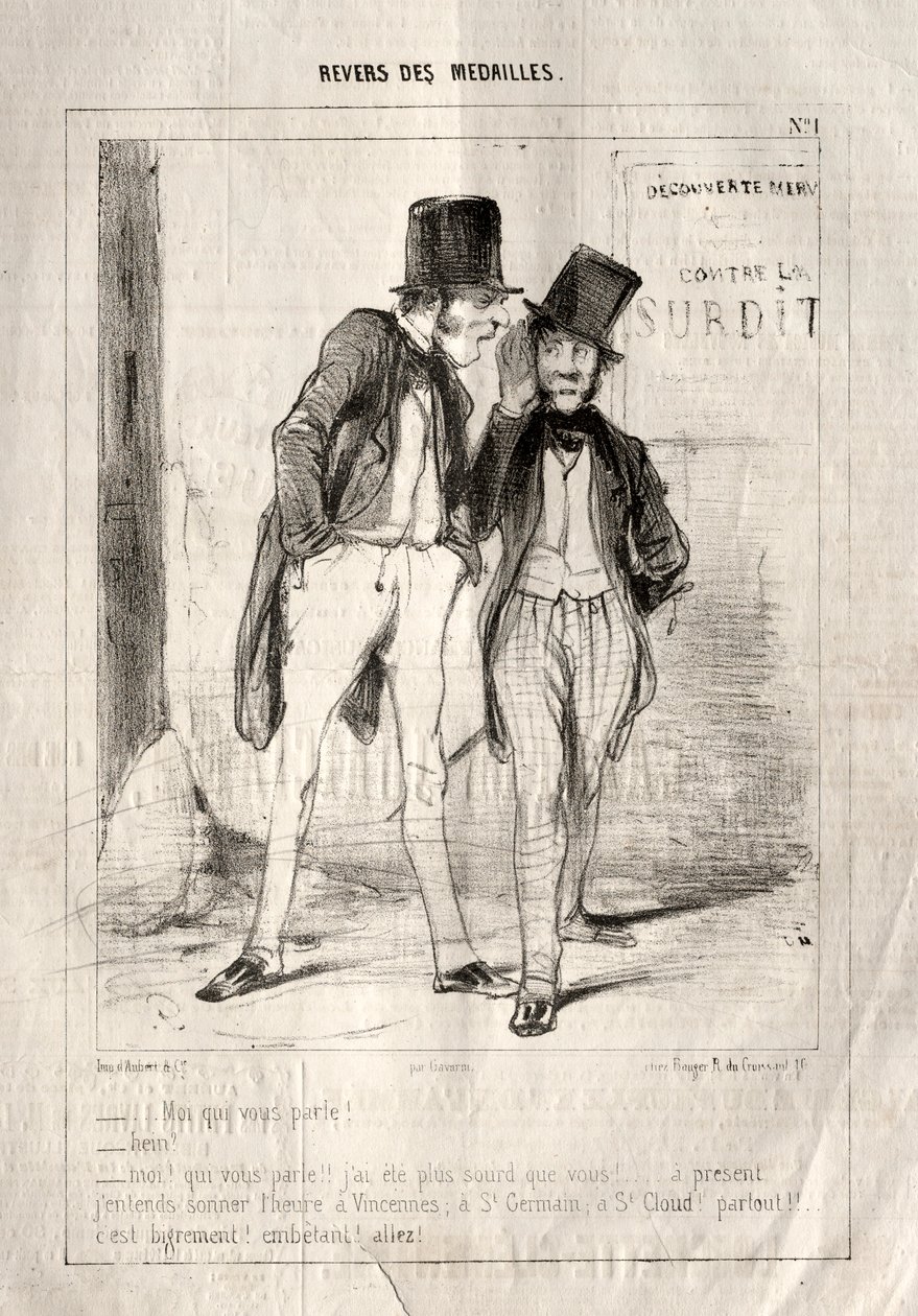 Baksiden av medaljer, 1842. av Paul Gavarni