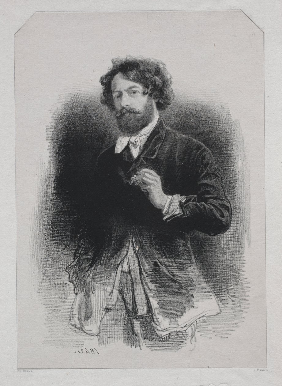 Selvportrett av Paul Gavarni