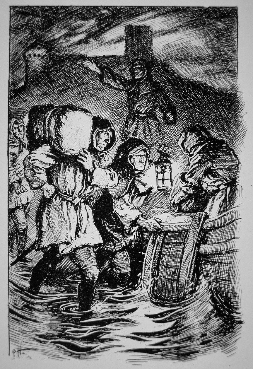 'The Owlers' (litho) av Paul Hardy