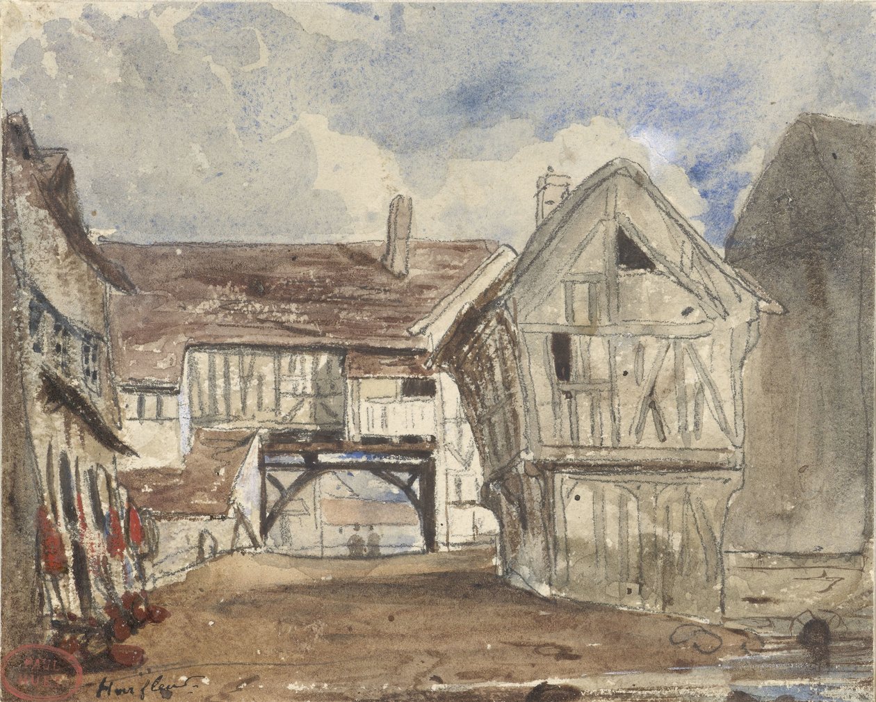 Ansikt i Honfleur av Paul Huet