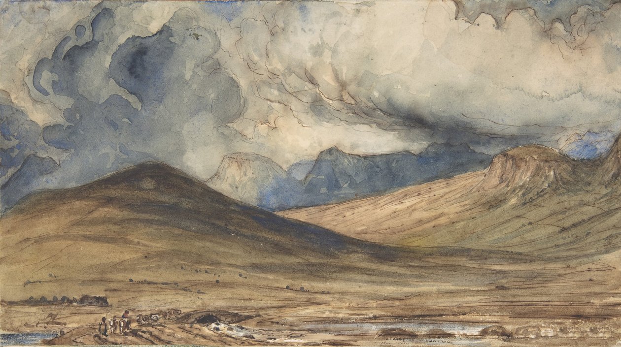 Fjell i Auvergne, 1831-33. av Paul Huet