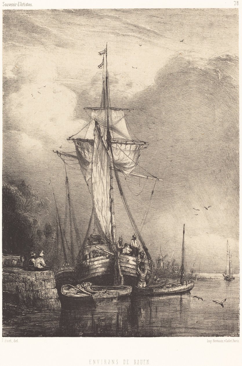 Nær Rouen av Paul Huet