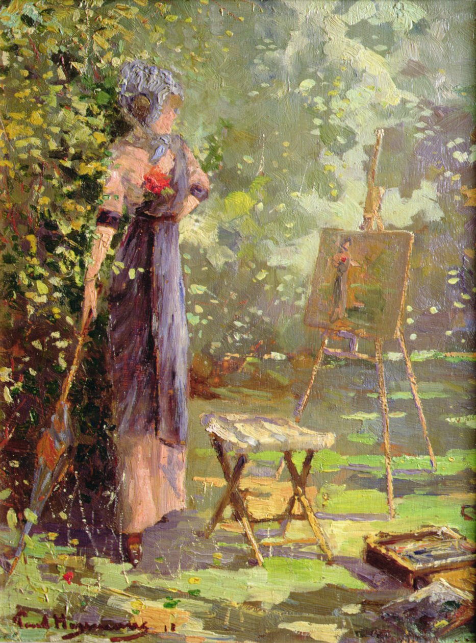 Kunstnerens modell (panel) av Paul Huysmans