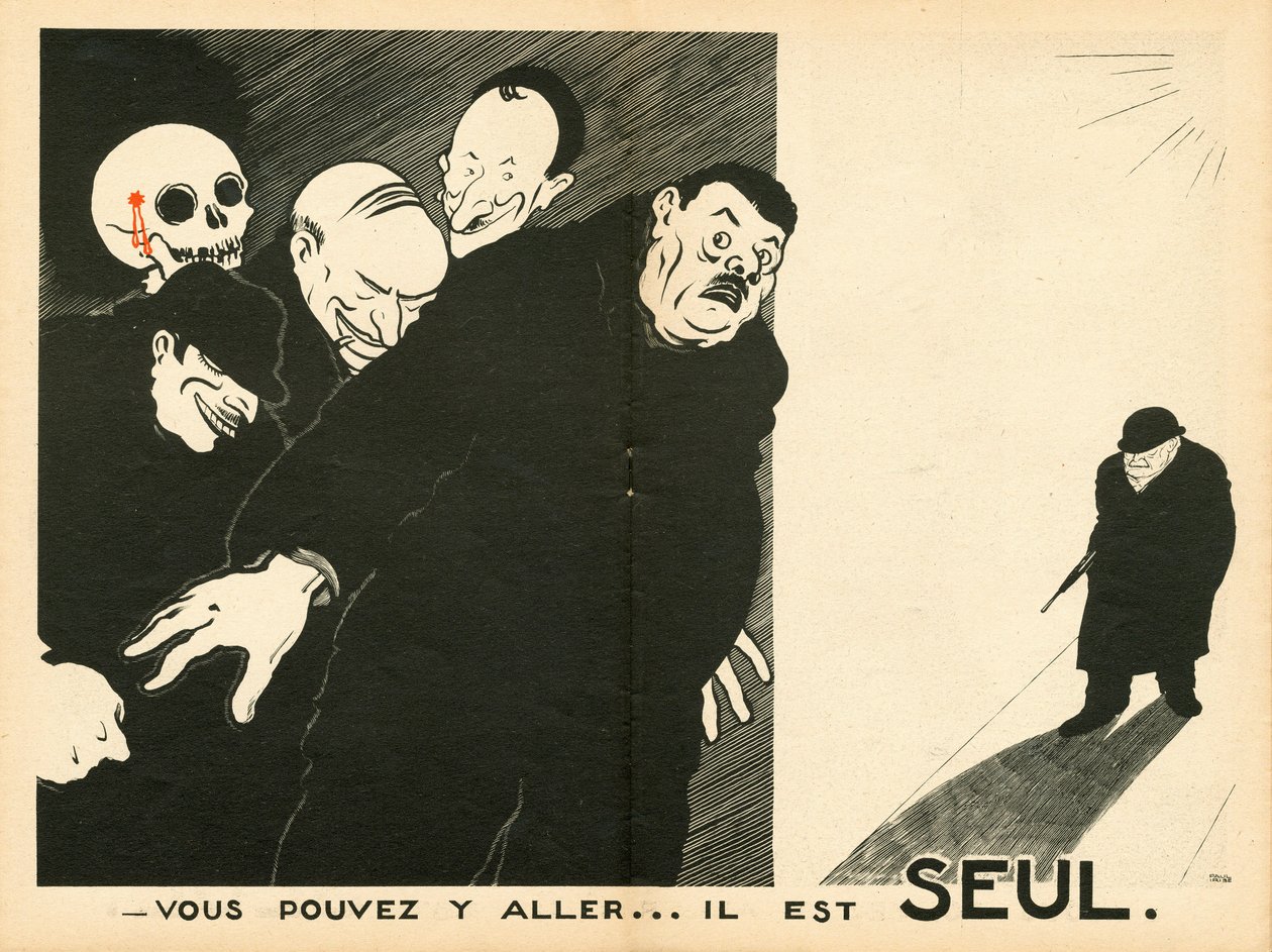 The Witness, Satirical in B&W av Paul Iribe