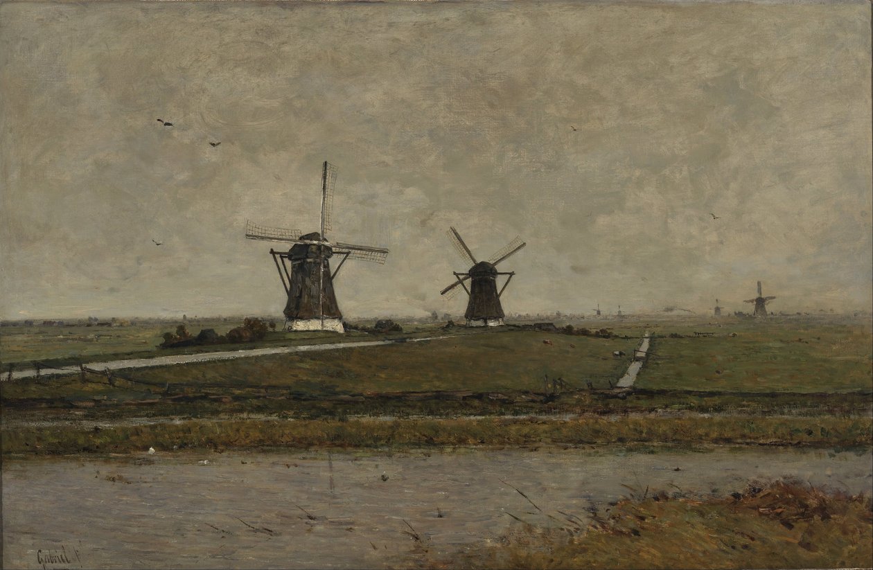 Polder med Mills nær Overschie av Paul Joseph Constantin Gabriel