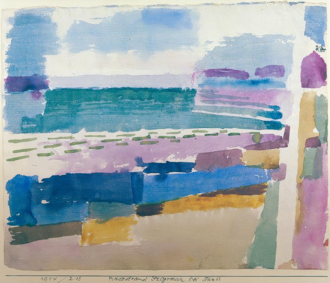 St. Germain-stranden nær Tunis av Paul Klee