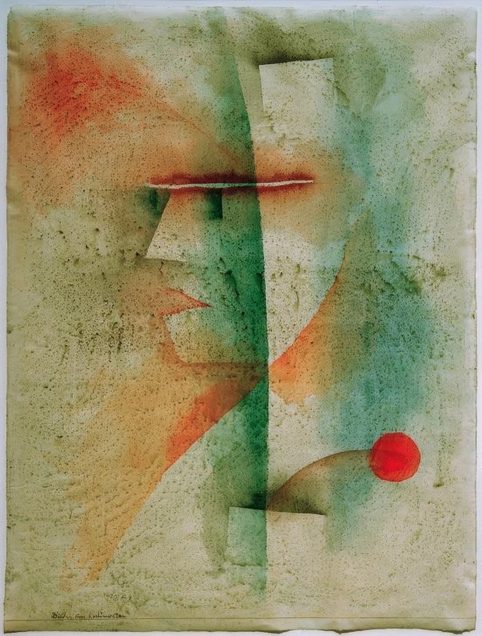 Portrett av en utkledd mann av Paul Klee