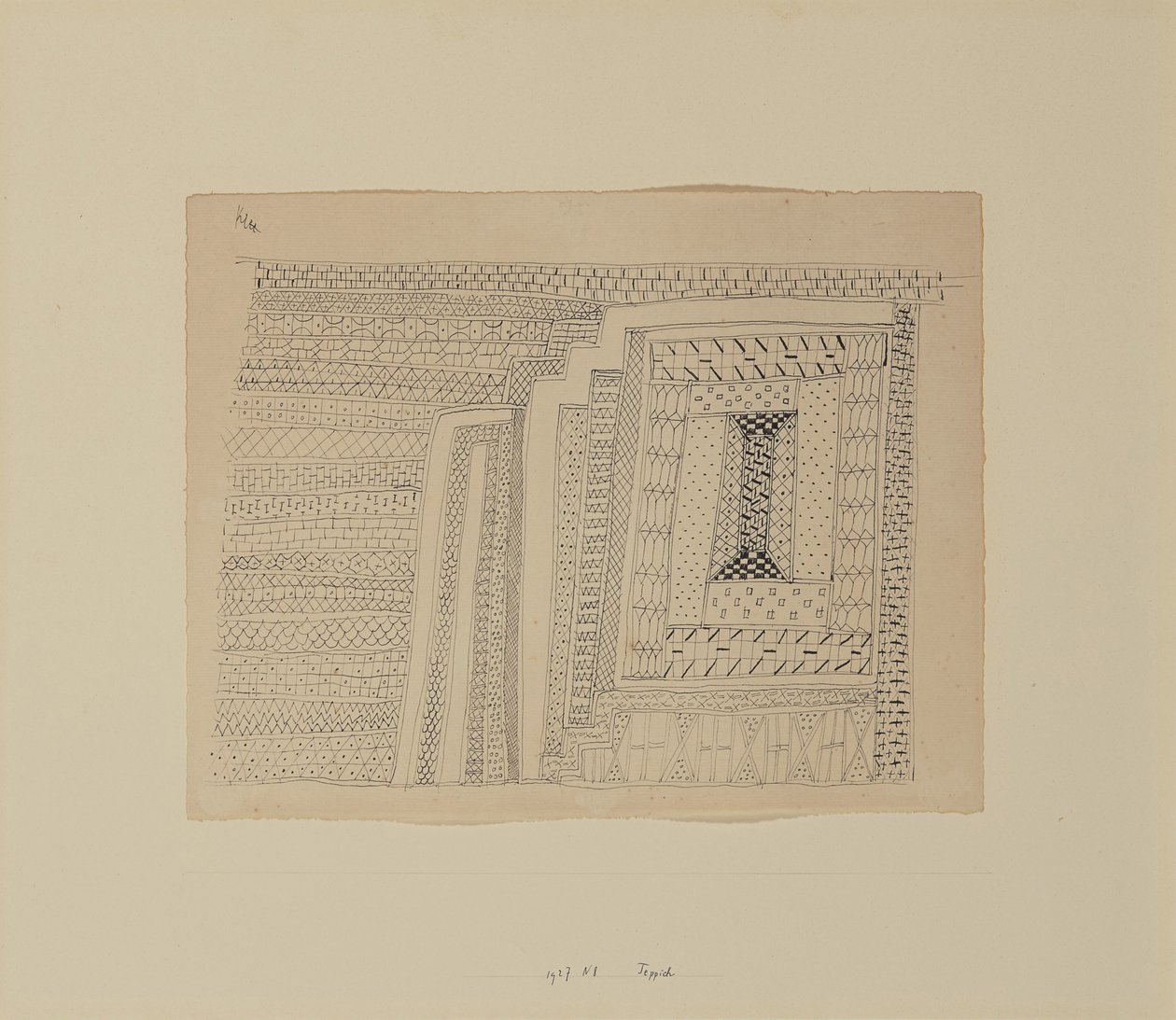 Teppe Kelim, 1927. av Paul Klee