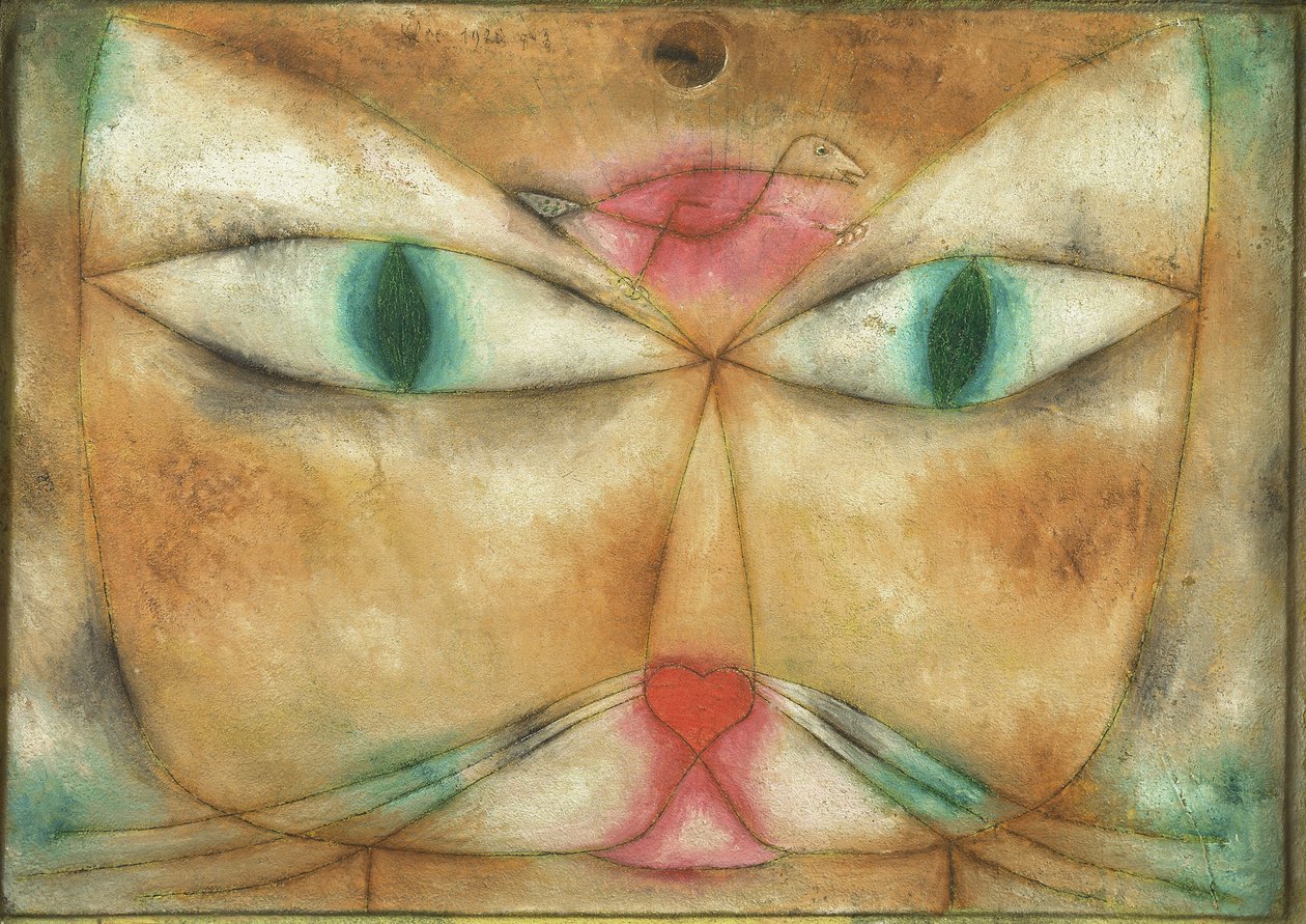 Katt og fugl av Paul Klee