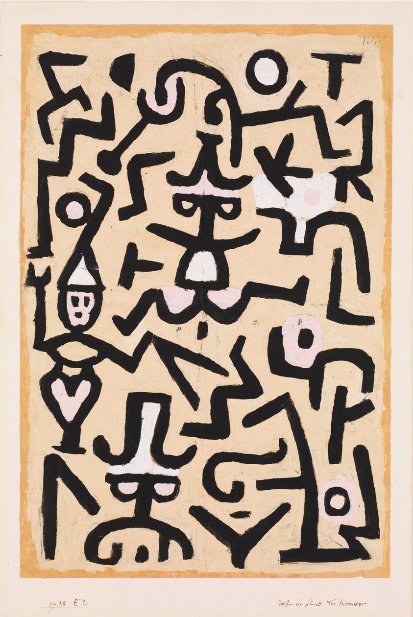 Komikernes håndseddel av Paul Klee