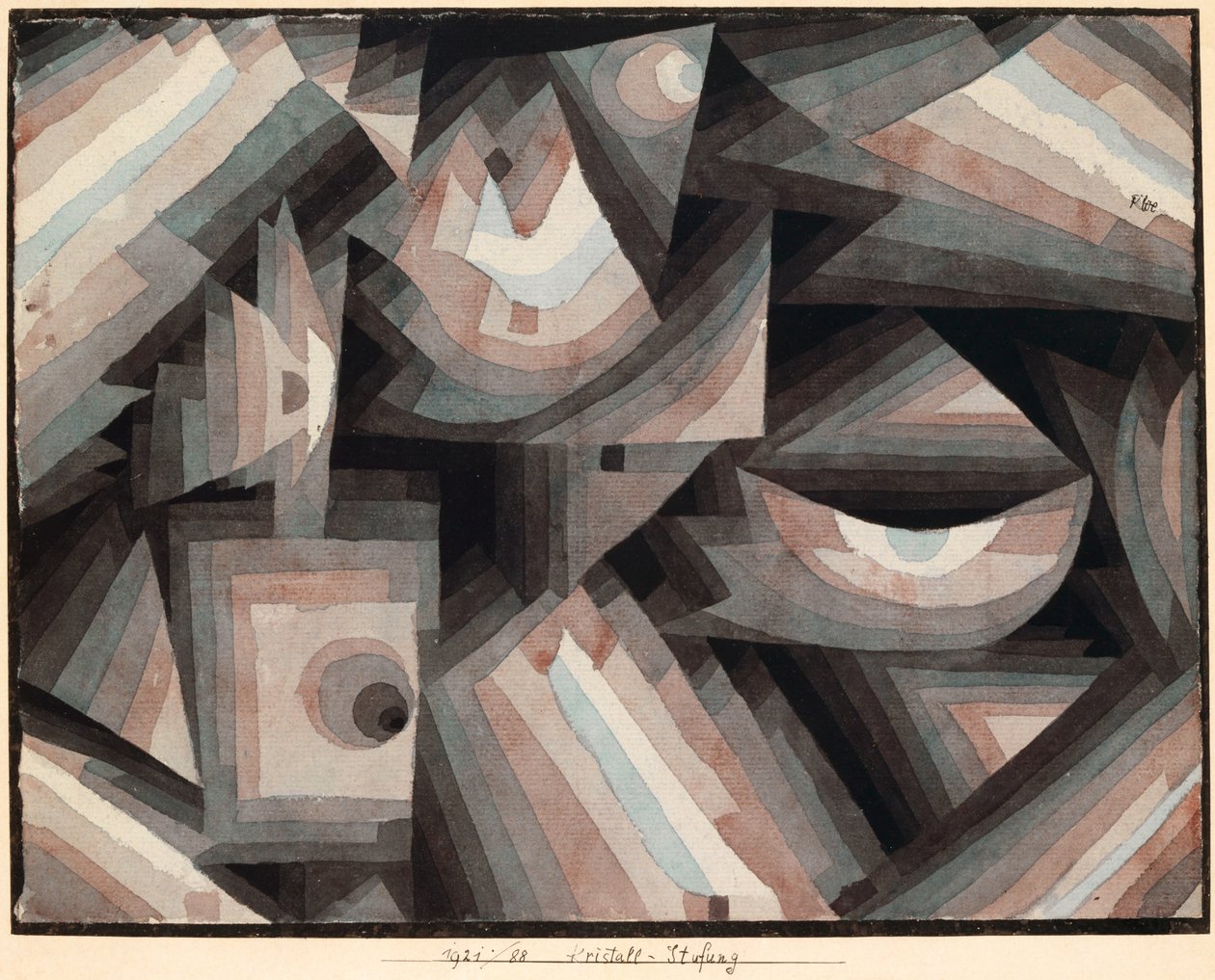 Krystallgradering, 1921. av Paul Klee