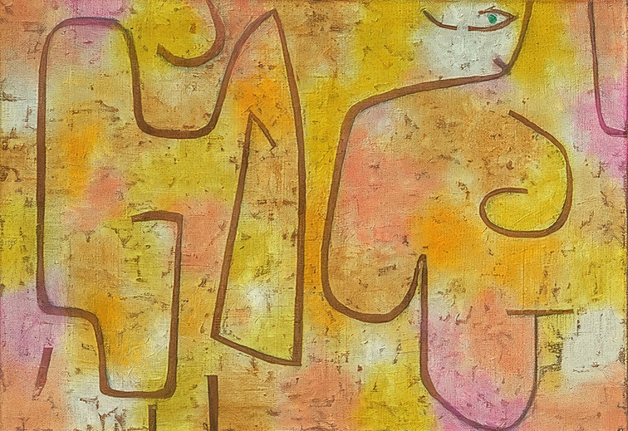 Dame og mote. 1938 av Paul Klee