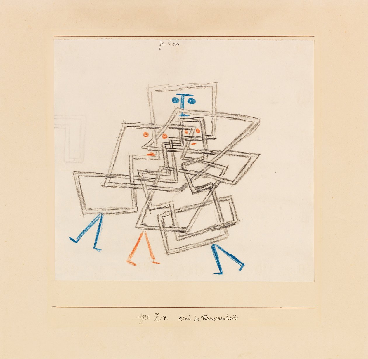Tre i forvirring, 1930. av Paul Klee