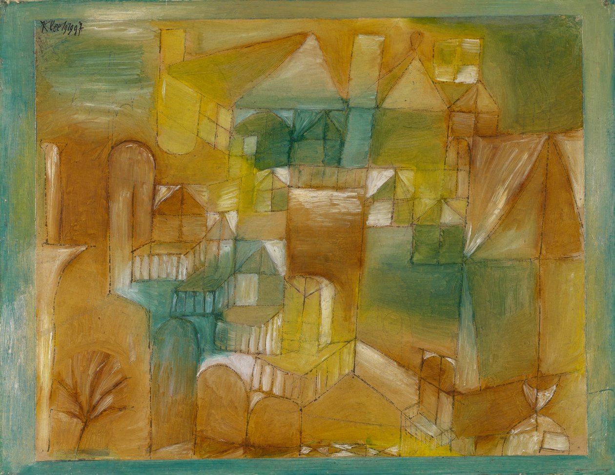 Fasade brun-grønn av Paul Klee