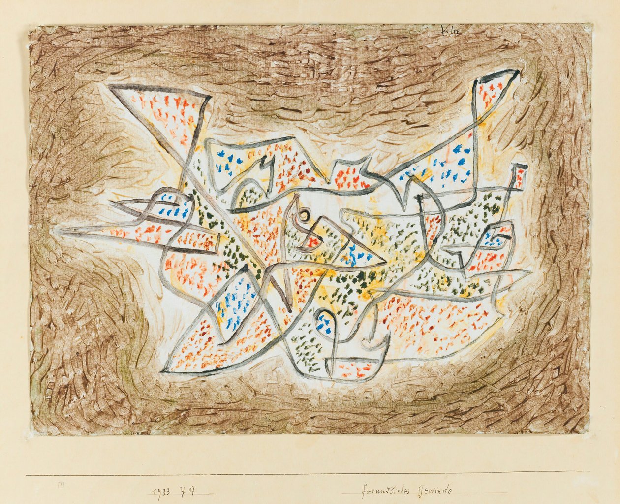 Friendly Meandering, 1933. av Paul Klee
