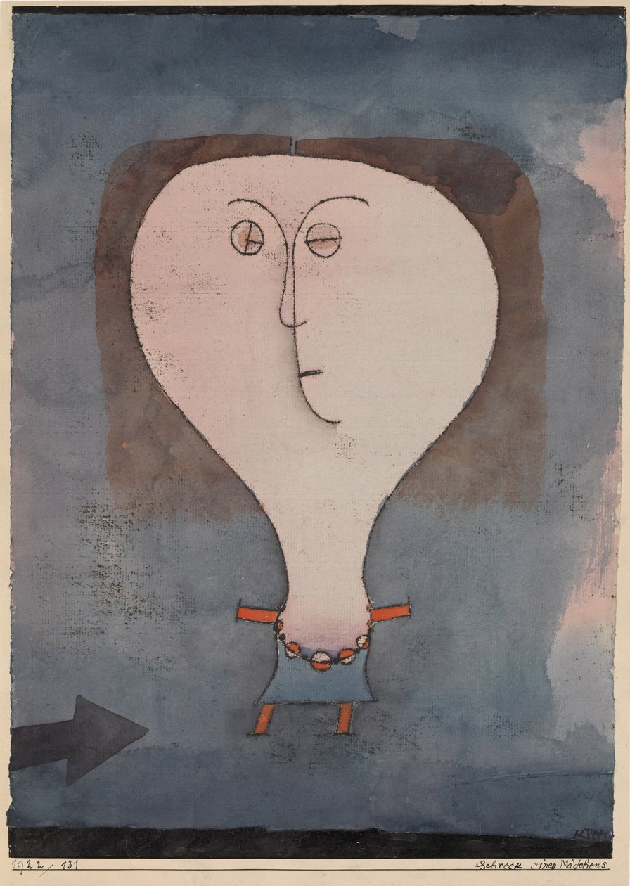 Fright of a Girl, 1922. av Paul Klee