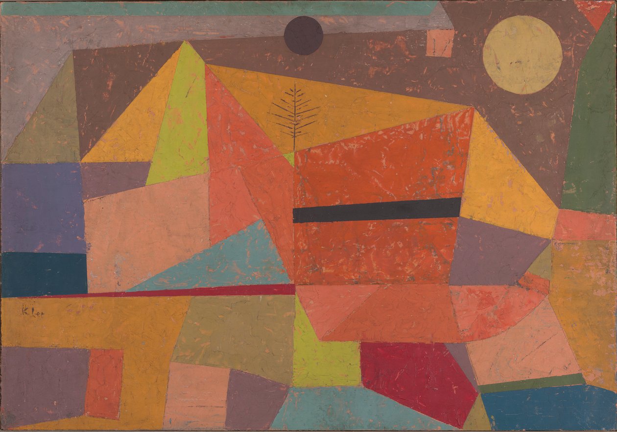 Gledelig fjellandskap av Paul Klee