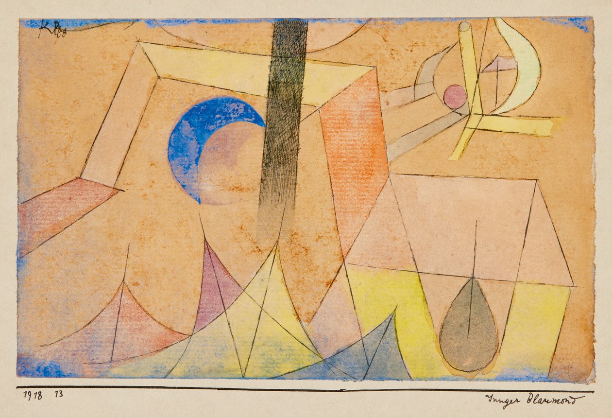 Junger Blaumond Young Blue-Moon, 1918. av Paul Klee