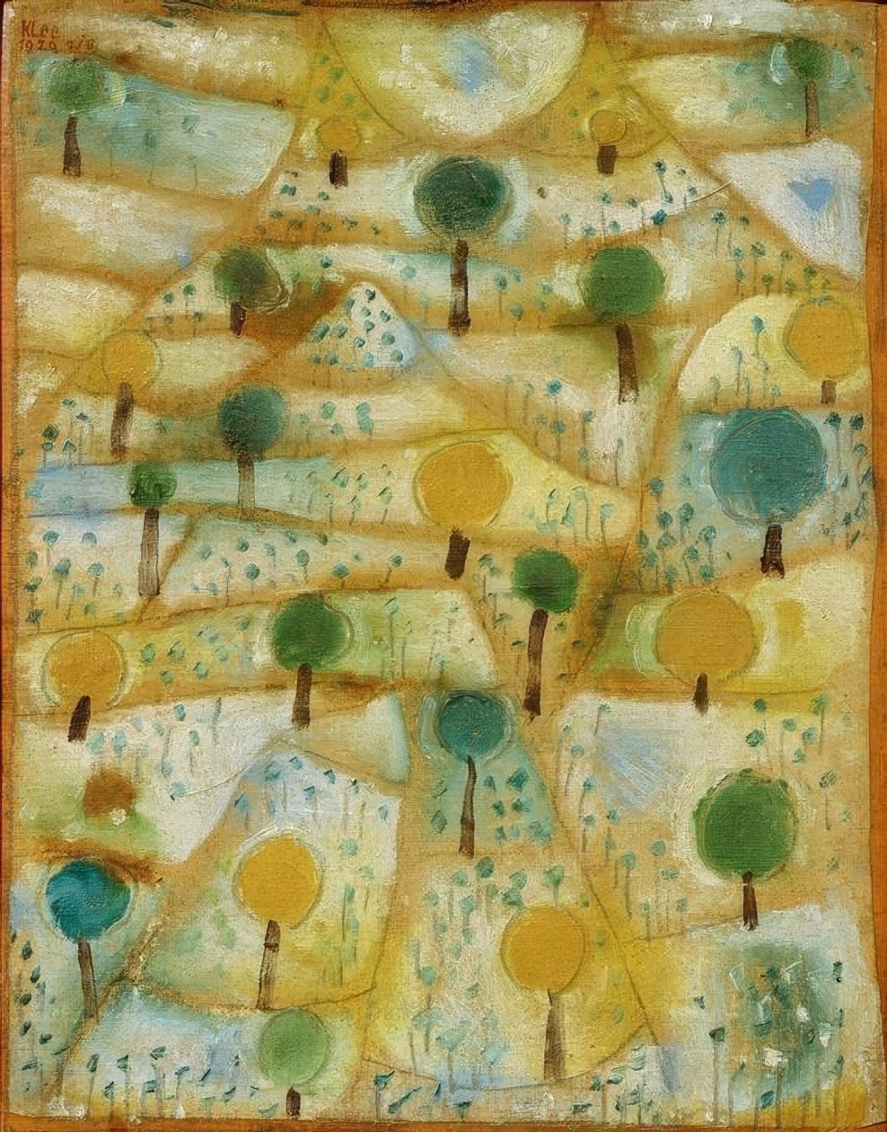 Lite rytmisk landskap av Paul Klee