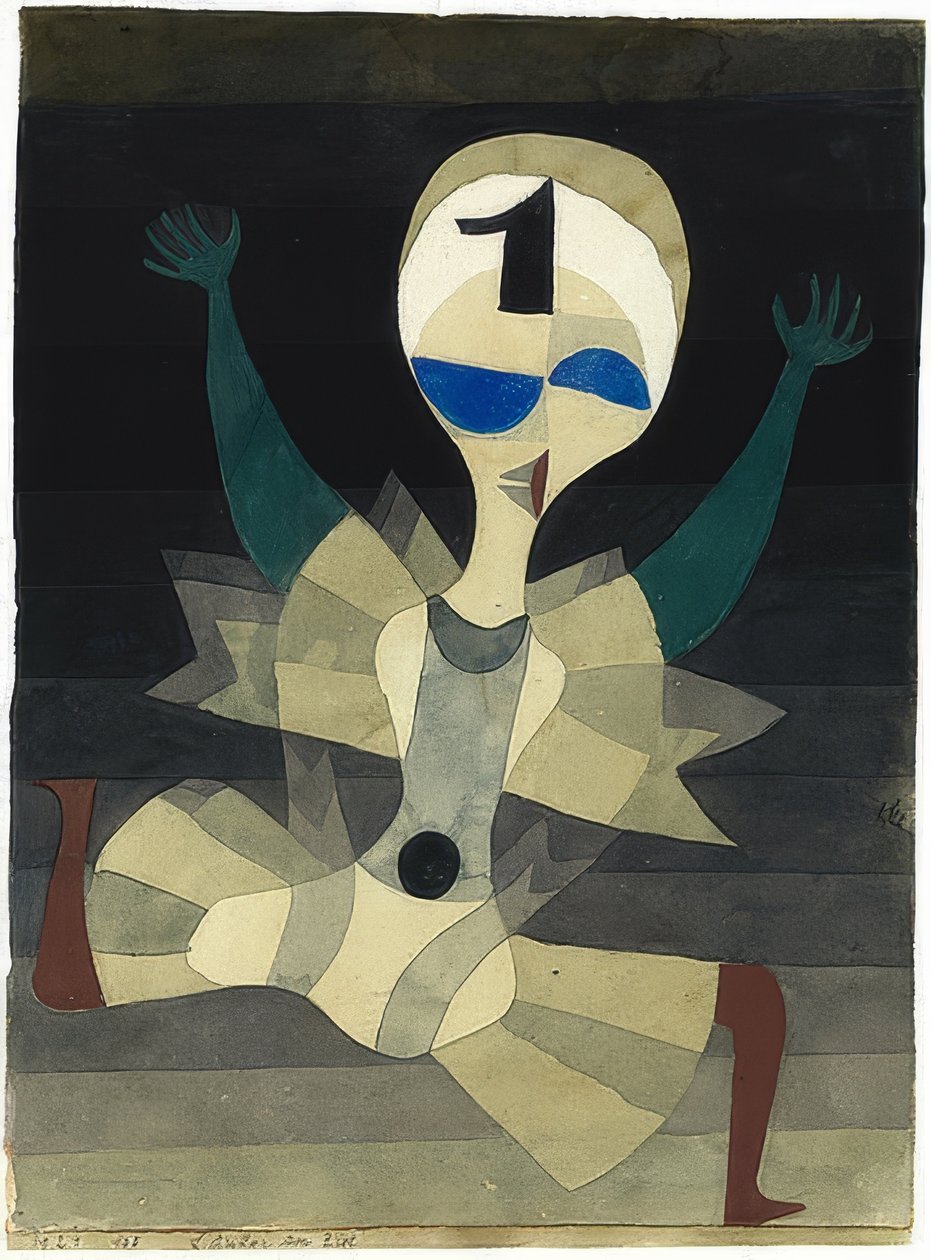 Løper ved mål. 1921 av Paul Klee