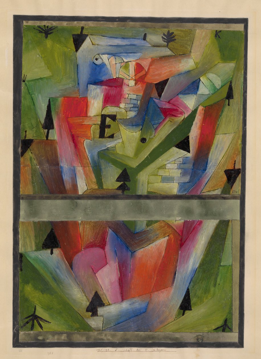 Landskap nær E. i Bayern, 1921. av Paul Klee