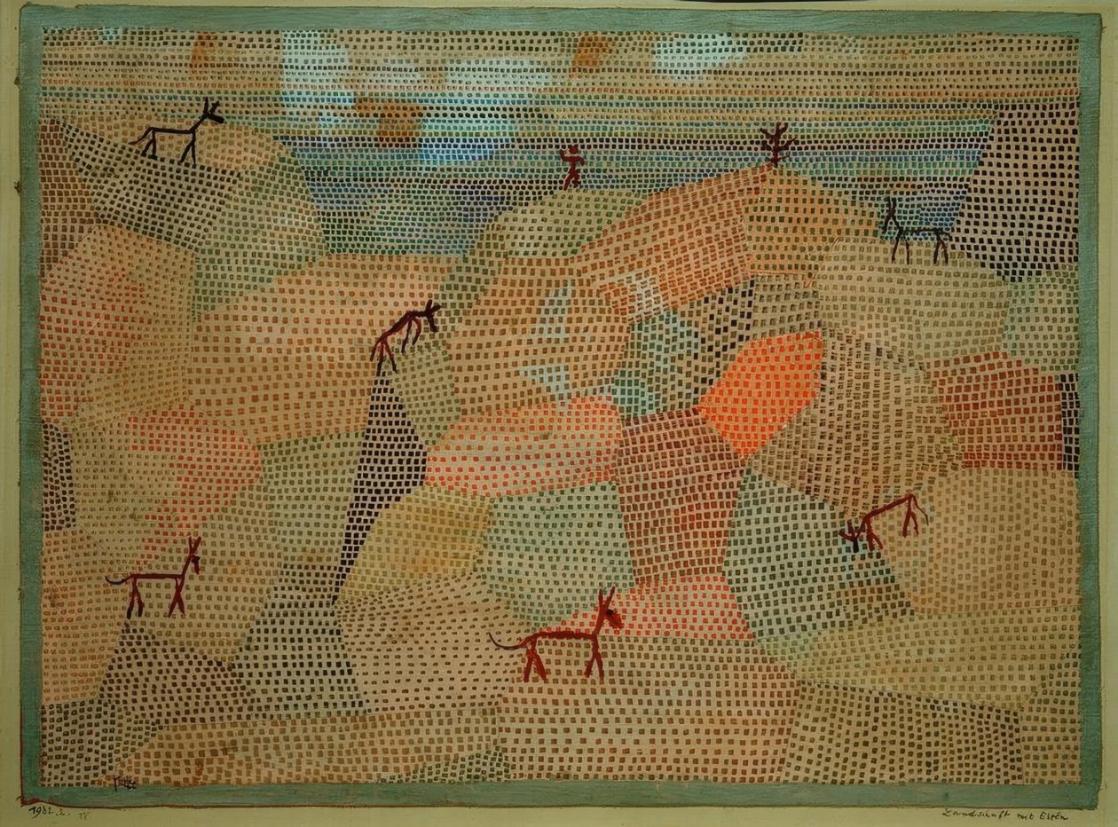 Landskap med esler av Paul Klee