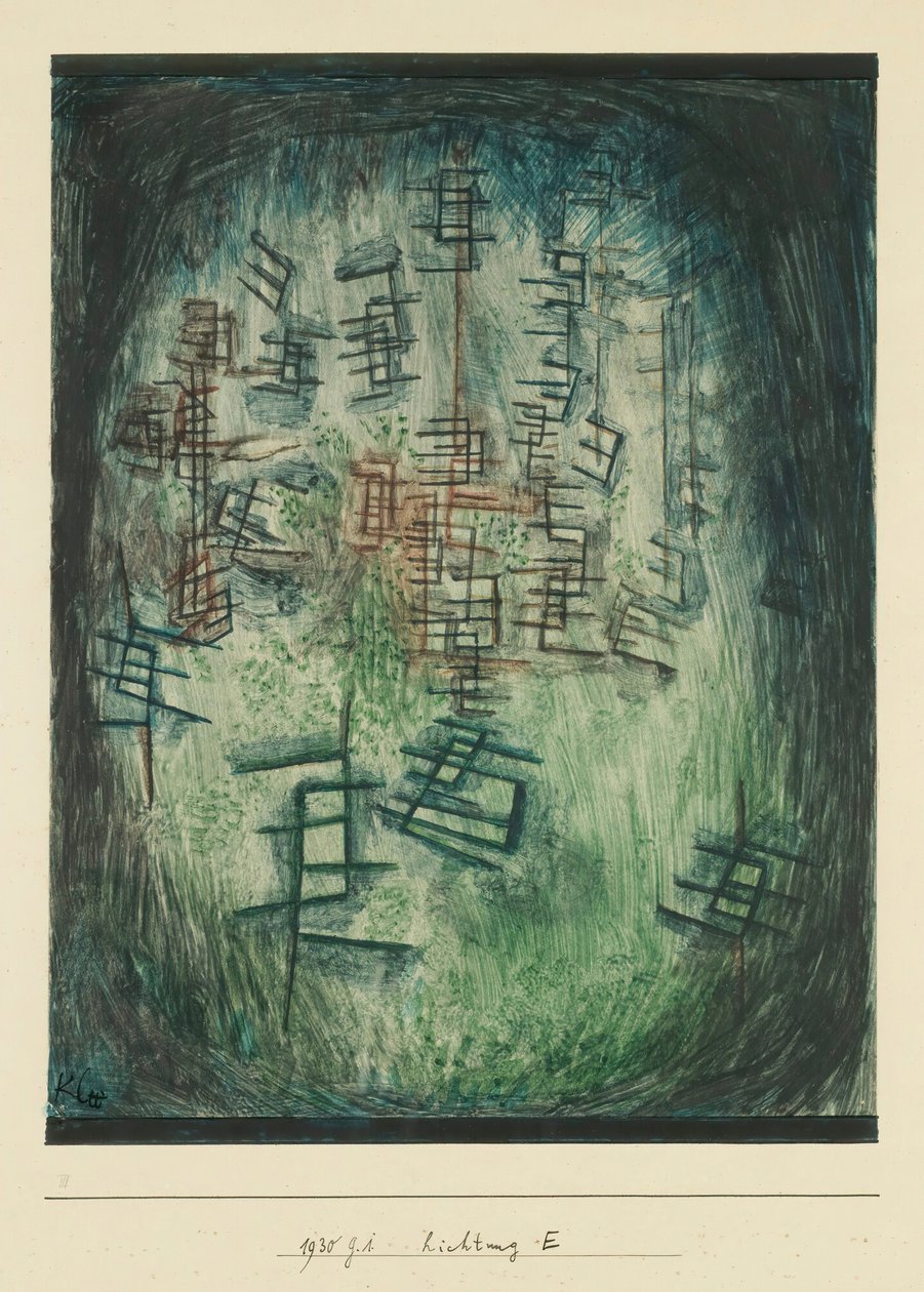 Glade E Clearing E, 1930. av Paul Klee