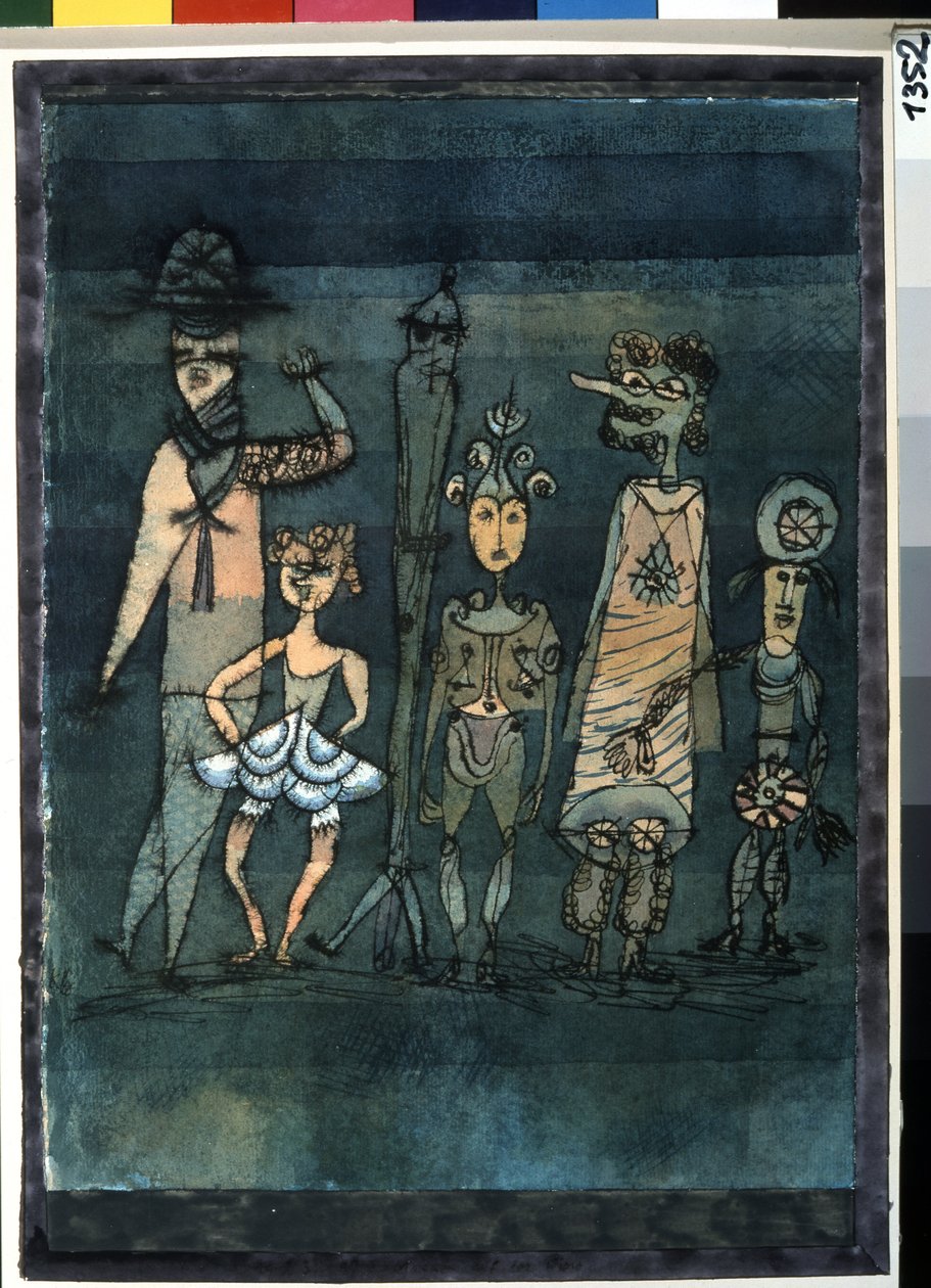 Masker. Maleri av Paul Klee (1879-1940) av Paul Klee