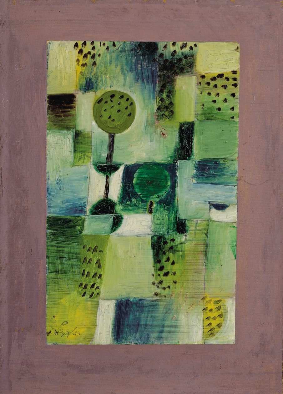 Park i regnet; Parkbilde i regnet av Paul Klee