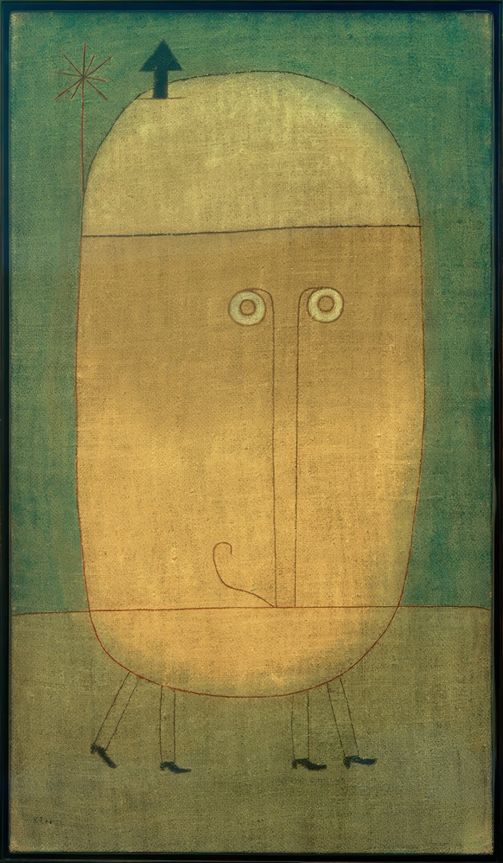 Paul Klee, fryktens maske / maleri, 1932 av Paul Klee
