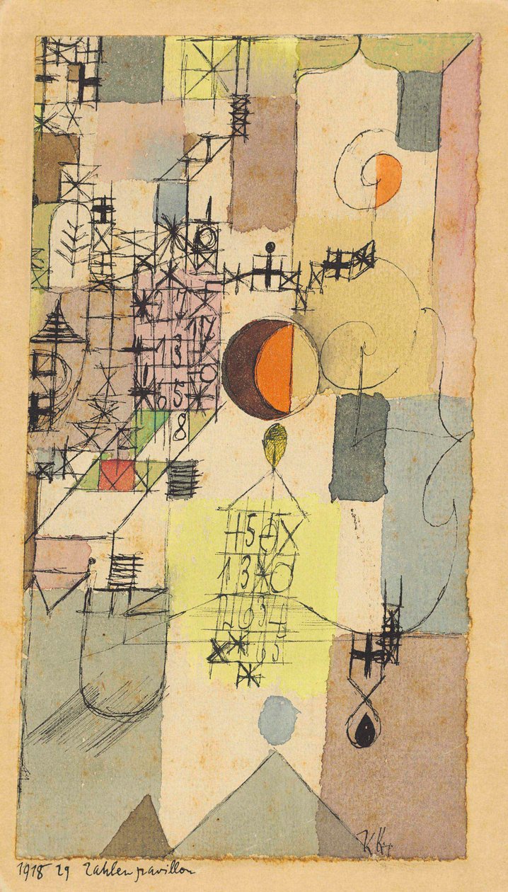 Paviljongen av tall, 1918. av Paul Klee