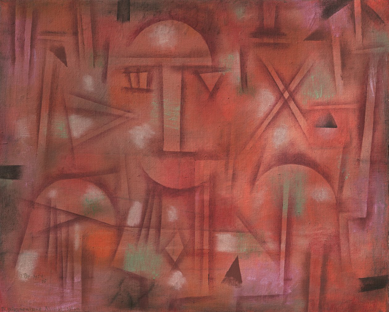 Fysiognomisk krystallisering, 1924. av Paul Klee