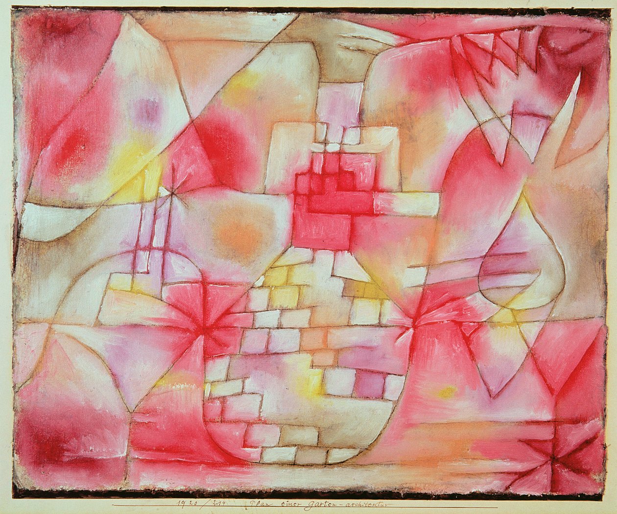 Plan for hagearkitektur av Paul Klee