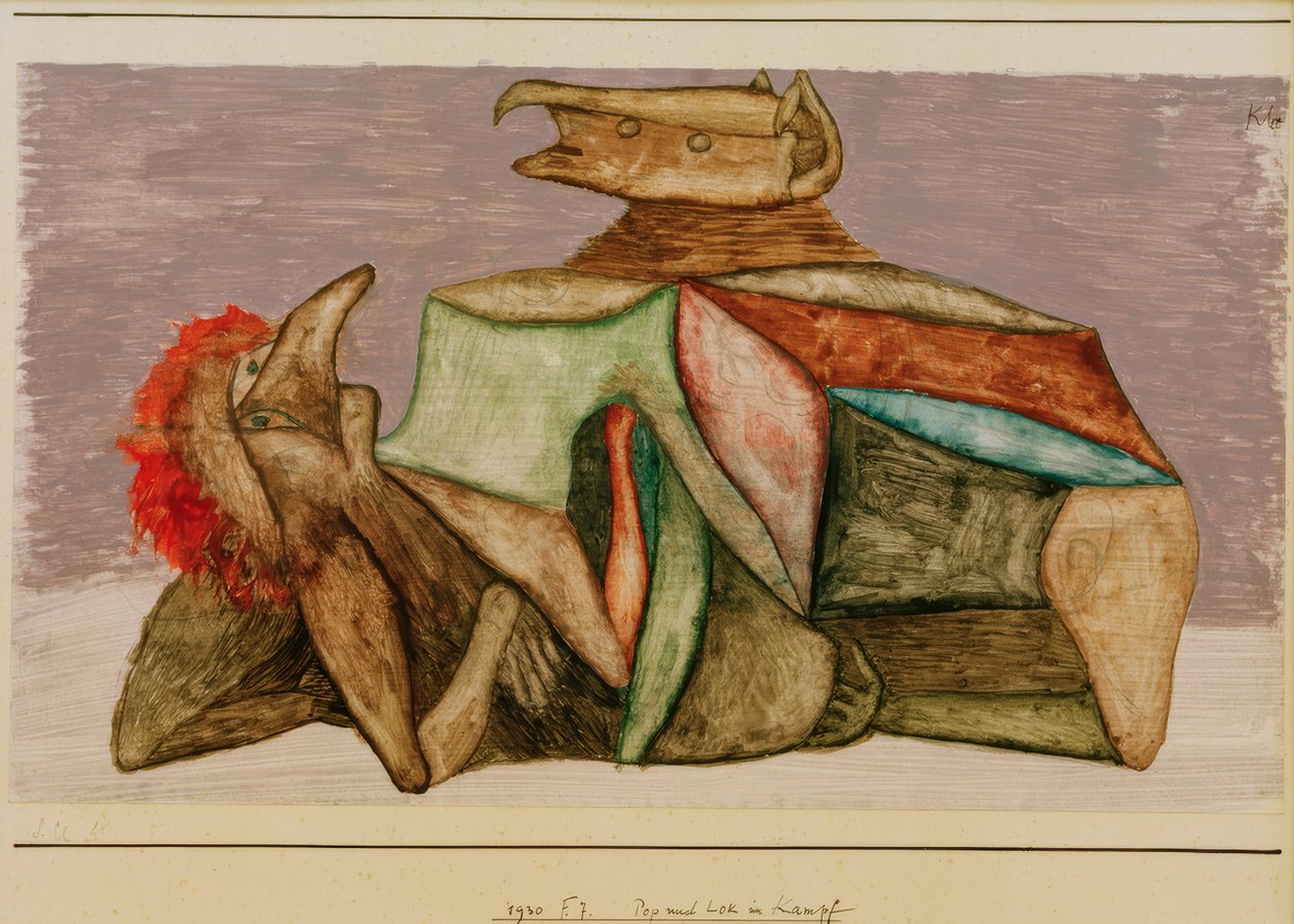 Pop og lokomotiv i kamp av Paul Klee