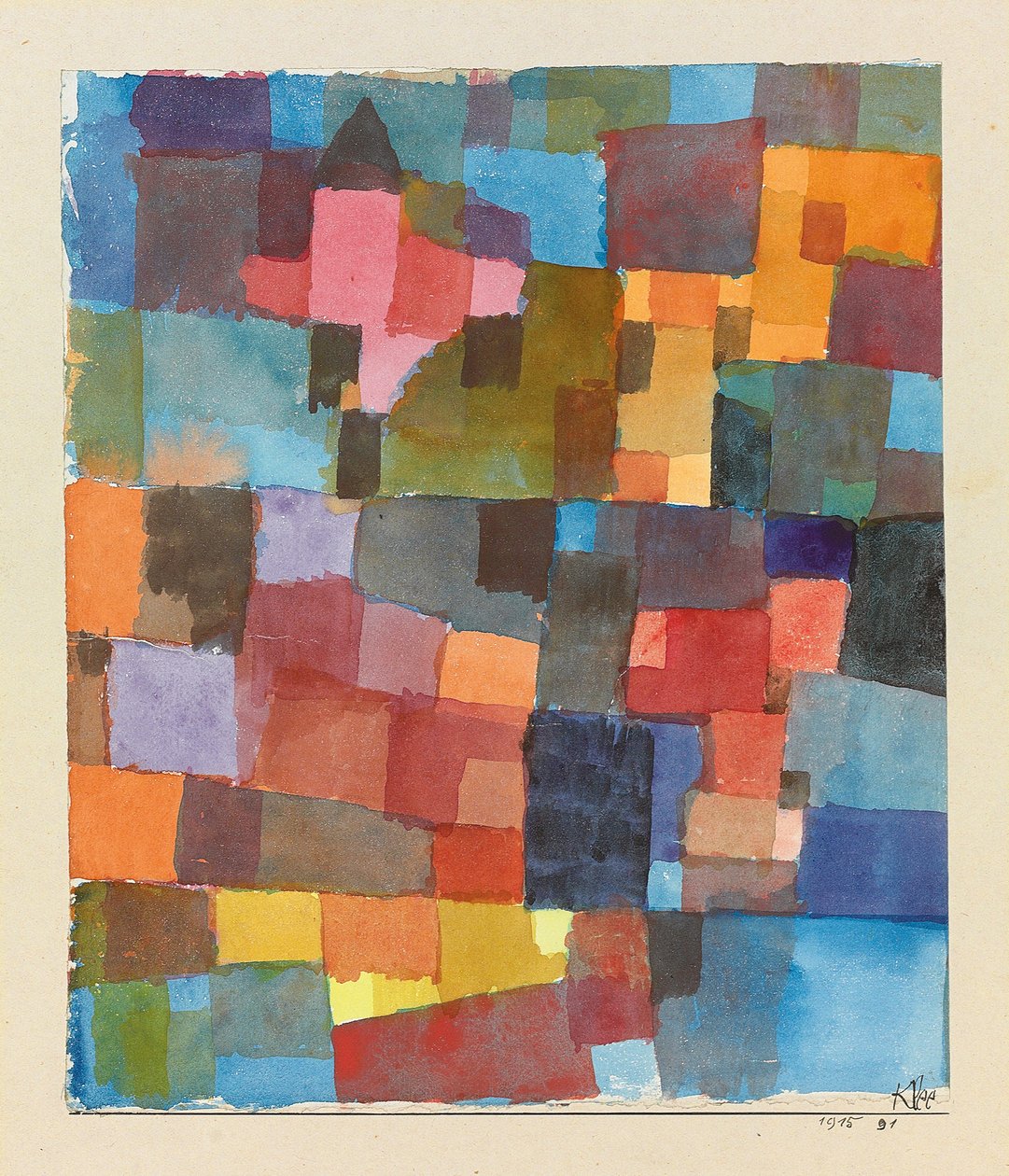 Romarkitektur (på kald-varm) av Paul Klee