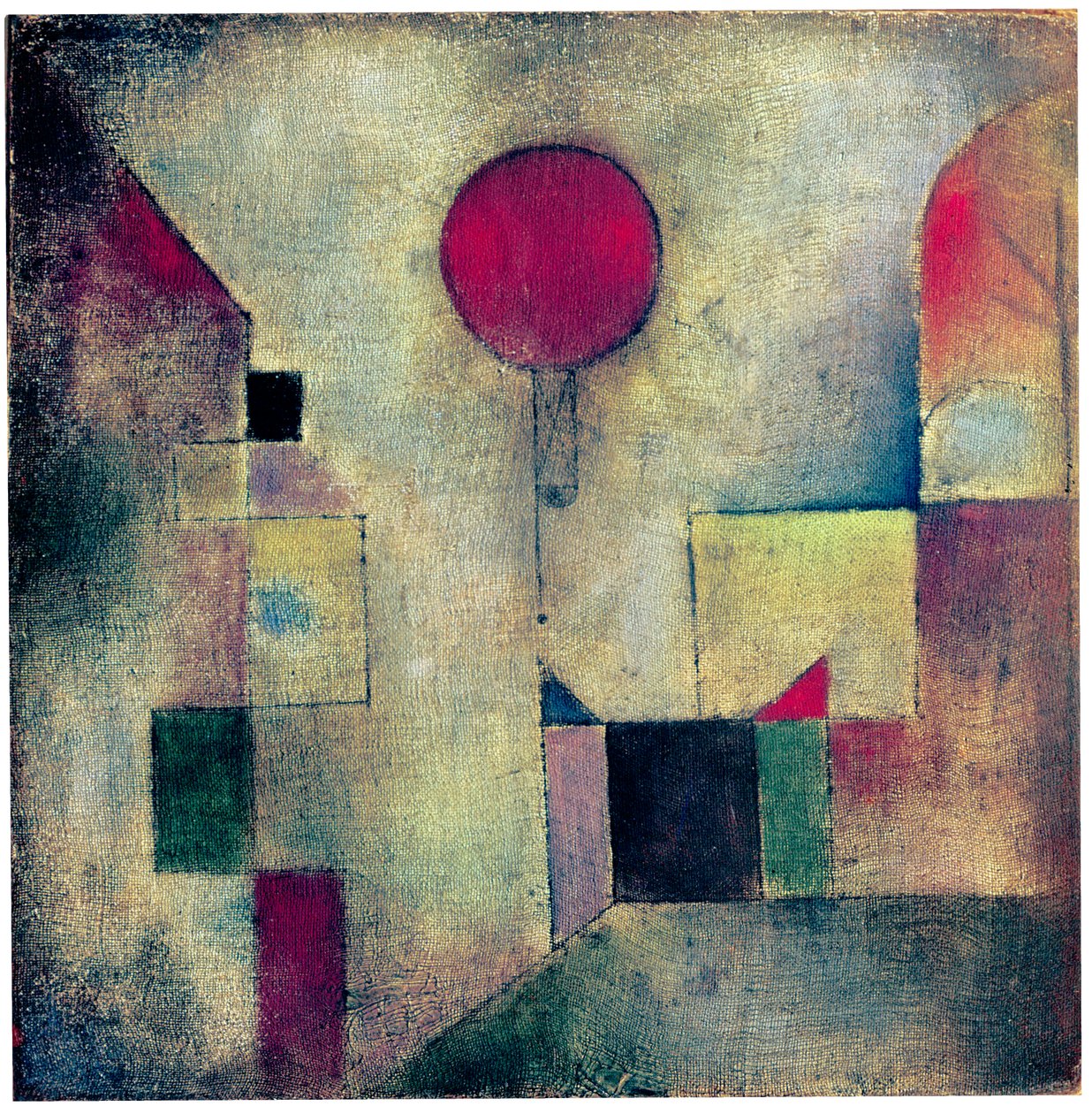 Rød ballong, 1922 av Paul Klee