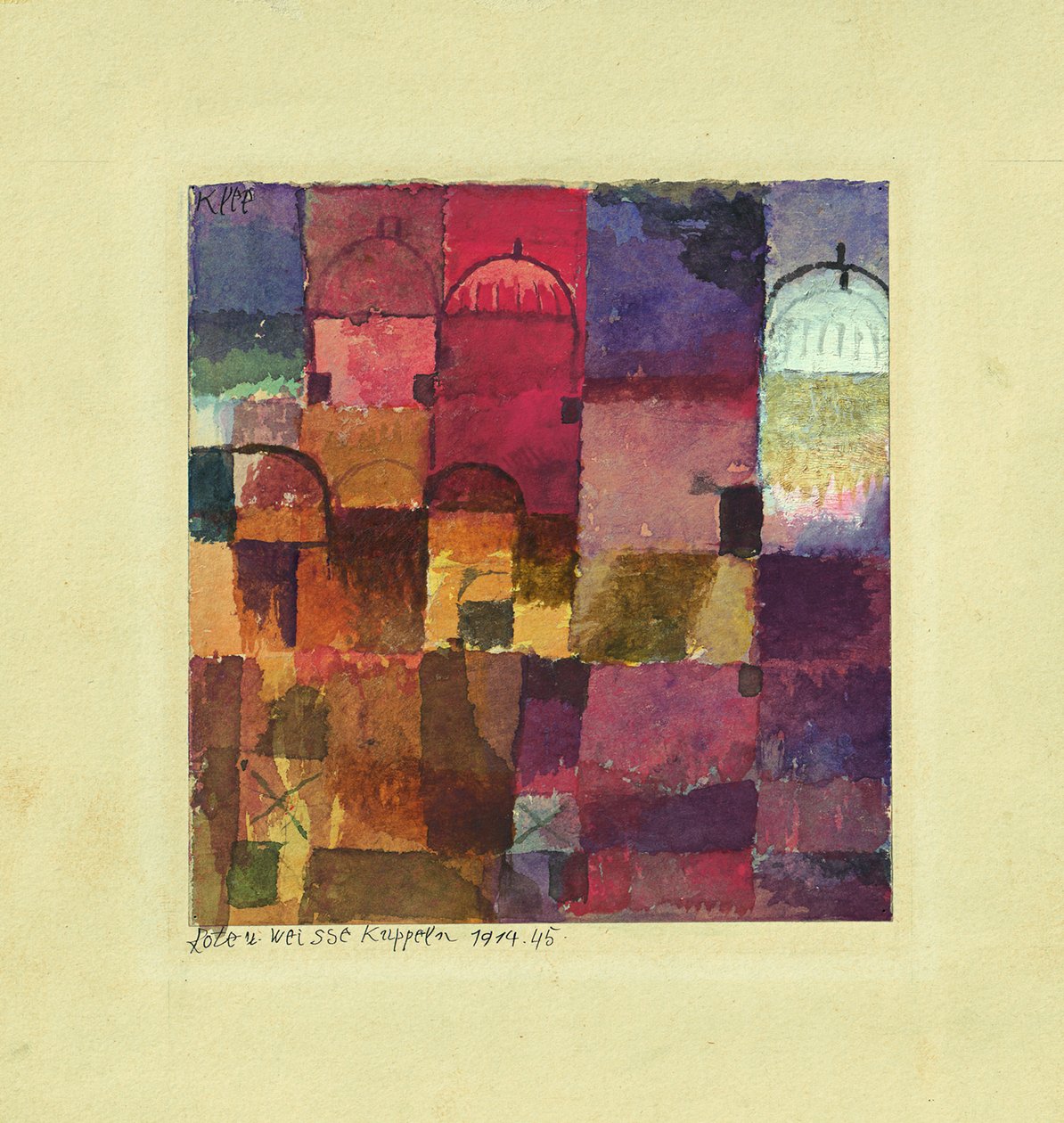 Røde og hvite kupler, 1914 av Paul Klee