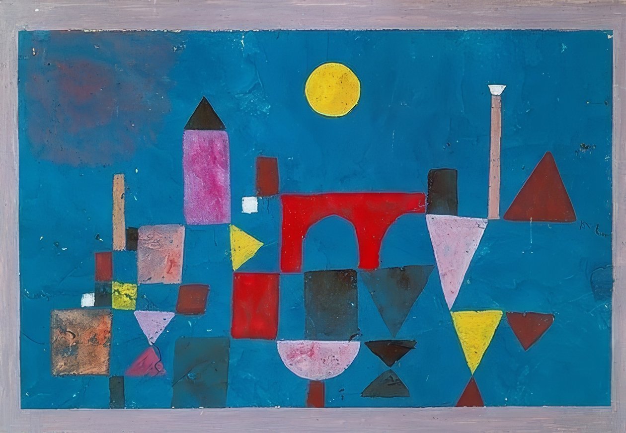 Rød bro. 1928 av Paul Klee