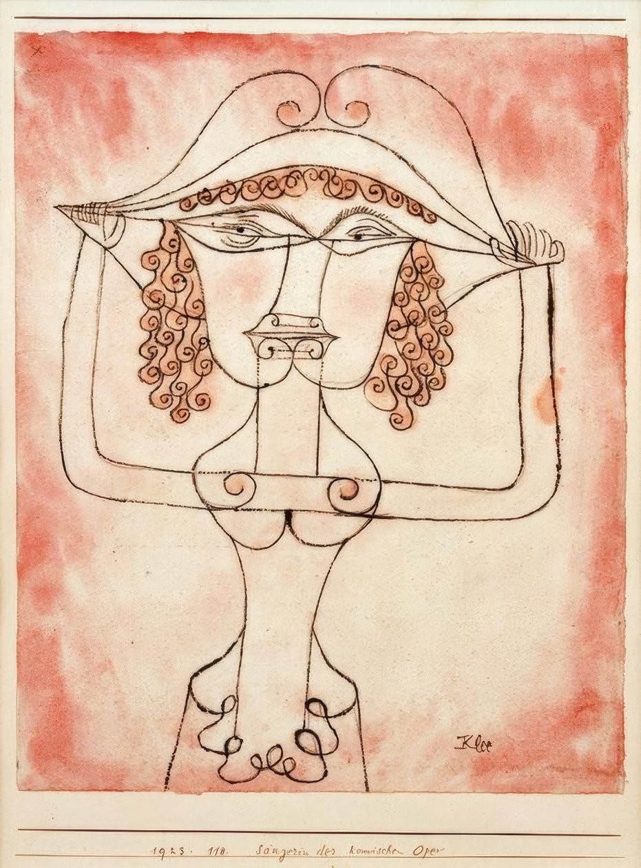Sanger for den komiske operaen av Paul Klee
