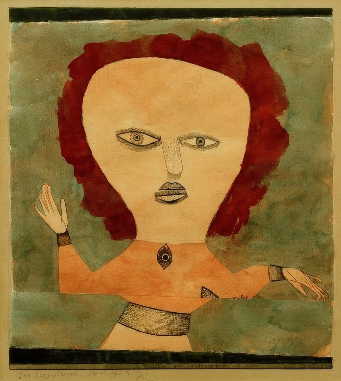 Skuespiller som kvinne av Paul Klee