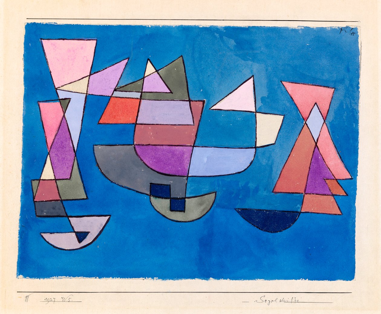 Segelschiffe seilskip, 1927. av Paul Klee